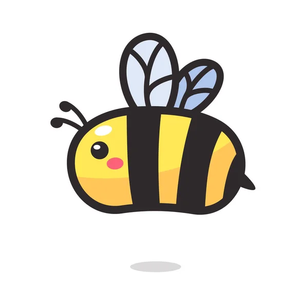 かわいい蜂の笑顔蜂蜜でデザートを飾るために — ストックベクタ