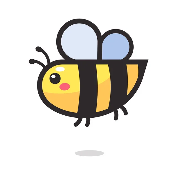 Cute Sedikit Lebah Tersenyum Untuk Menghias Makanan Penutup Dengan Madu - Stok Vektor