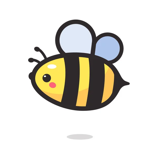 Mignonne Petite Abeille Souriante Pour Décorer Les Desserts Avec Miel — Image vectorielle