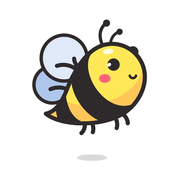 Мила Маленька Бджола Посміхається Прикраси Десертів Медом — стоковий вектор