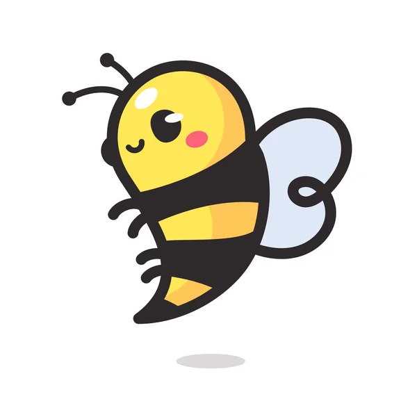 Мила Маленька Бджола Посміхається Прикраси Десертів Медом — стоковий вектор