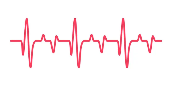 Hjärtrytmgraf Kontrollera Dina Hjärtslag För Diagnos — Stock vektor