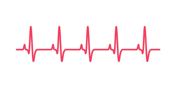 Kalp Ritmi Grafiği Kalp Atışlarını Kontrol Ediyor — Stok Vektör