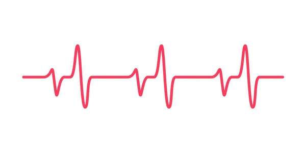 Kalp Ritmi Grafiği Kalp Atışlarını Kontrol Ediyor — Stok Vektör