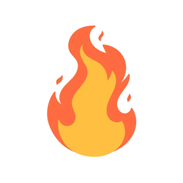 Φαινόμενο Φωτιάς Κινουμένων Σχεδίων Μια Κίτρινη Φωτιά Καίει Για Ζεσταθεί — Διανυσματικό Αρχείο