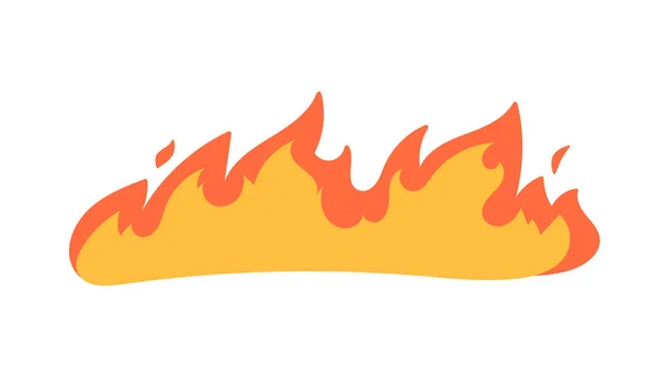 Kreskówkowy Efekt Ognia Żółte Ognisko Pali Się Ciepło — Wektor stockowy