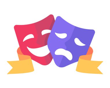 Drama ve komedi filmleri gösteren duygusal maske. Bipolar bozukluğu olan hastaların psikolojik durumu