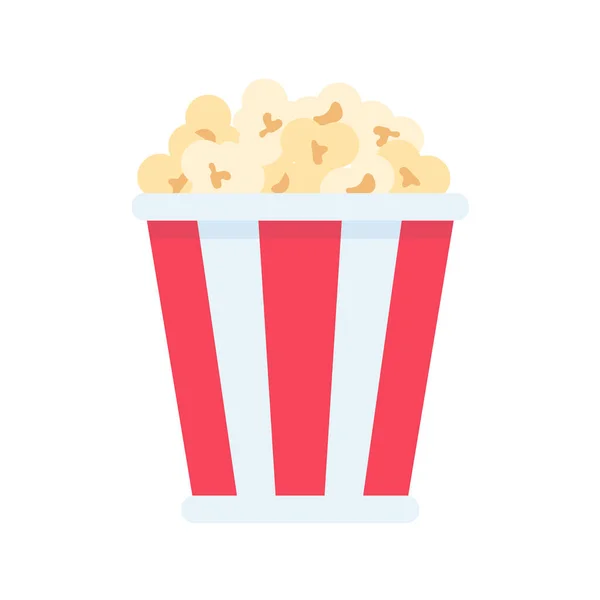 stock vector Popcorn in a red and white paper cup Snacks while watching movies in the cinema