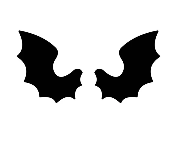 Dark Wing Silhouette Evil Devil Shadows Scary Bat Wings Halloween — стоковый вектор