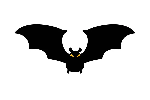 Vleermuissilhouet Met Enge Boze Ogen Slachtoffers Van Vampiers Halloween Nacht — Stockvector