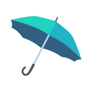 Yağmur koruması için renkli şemsiye simgesi Açık güneş şemsiyesi