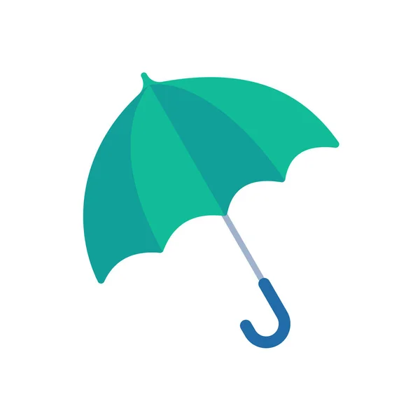 Bunte Regenschirm Symbol Für Regenschutz Offenen Sonnenschirm Einfachen Stil — Stockvektor