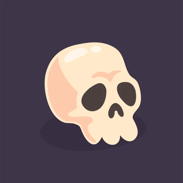 Homem Morto Crânio Desenho Animado Halloween Noite Horror —  Vetores de Stock