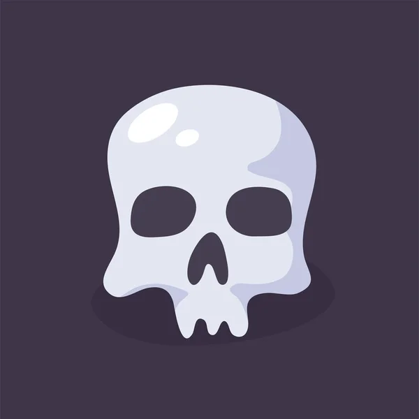 Dead Man Skull Cartoon Halloween Night Horror — Stock Vector