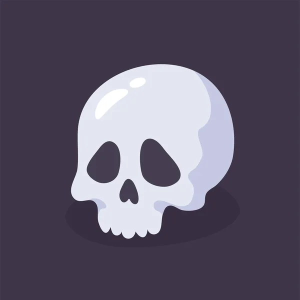 Homem Morto Crânio Desenho Animado Halloween Noite Horror — Vetor de Stock