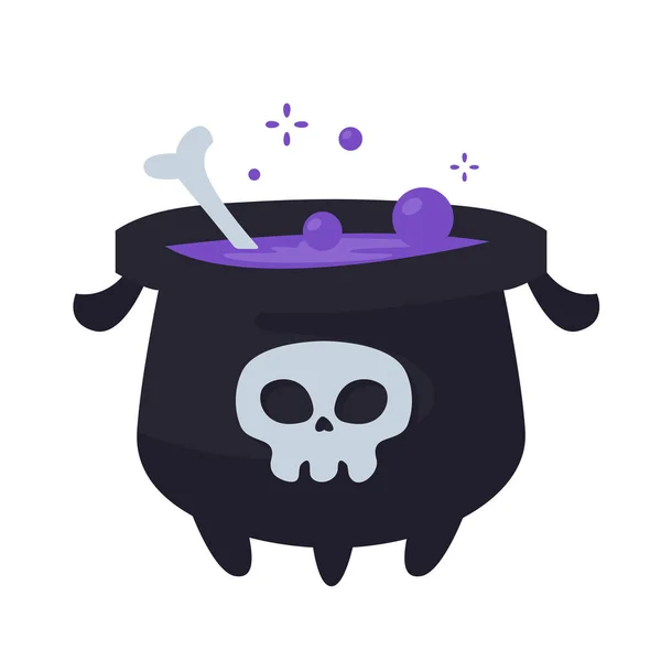 Отруйний Казанок Відьми Cauldron Halloween — стоковий вектор