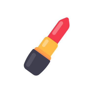 Güzellik malzemeleri. Parlak kırmızı ruj. Kozmetik, bir kadının dudaklarının rengini değiştirir..