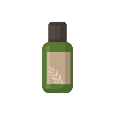 Güzellik malzemeleri Kadın yüzü için kozmetik şişeler