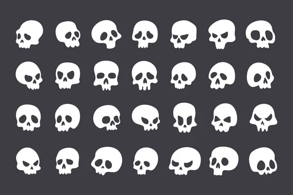 Mort Homme Crâne Dessin Animé Halloween Nuit Horreur — Image vectorielle
