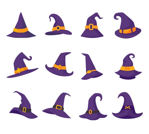 Magic Hat Wizard Hat Witch Hat Halloween Decoration — Stock Vector