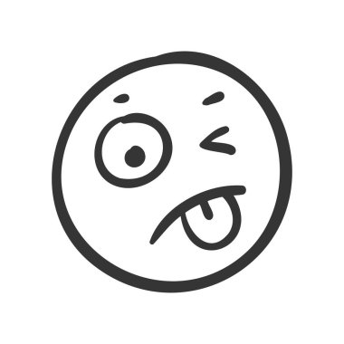 Elle çizilmiş duygu simgeleri Duygusal mesajlar göndermek için sevimli ifade yüzleri.