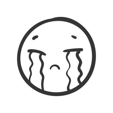 Elle çizilmiş duygu simgeleri Duygusal mesajlar göndermek için sevimli ifade yüzleri.