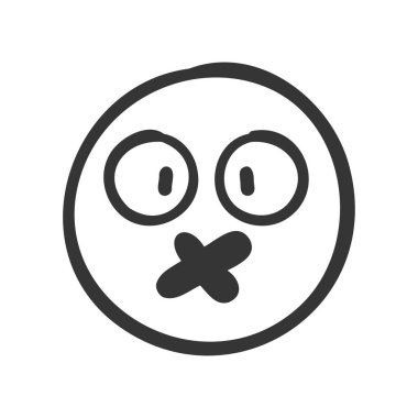 Elle çizilmiş duygu simgeleri Duygusal mesajlar göndermek için sevimli ifade yüzleri.