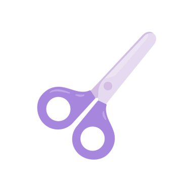 Kağıt kesme makası. Çocuklar için okul malzemelerine tekrar hoş geldiniz..