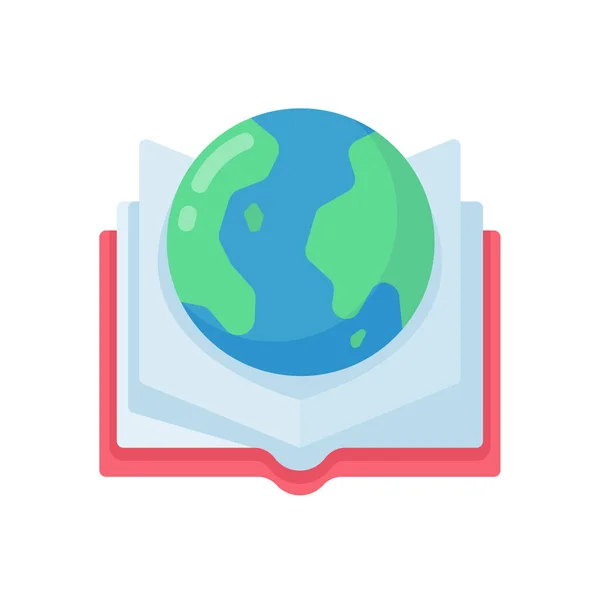 本の世界知識を発展させるために本を読むことから学ぶという概念 — ストックベクタ
