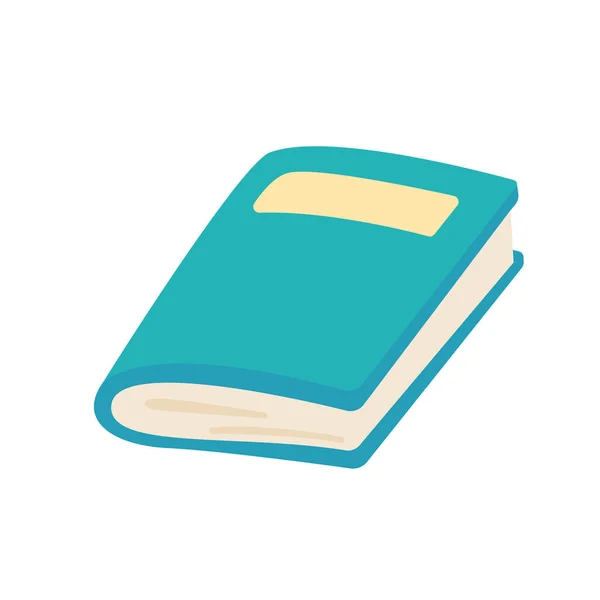 Livro Colorido Capa Aprendizagem Lendo Livros Biblioteca Bonito Desenhos Animados — Vetor de Stock