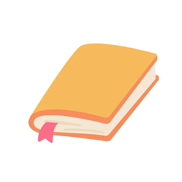 Libro Colorato Copertina Imparare Leggendo Libri Biblioteca Libri Carini Cartone — Vettoriale Stock