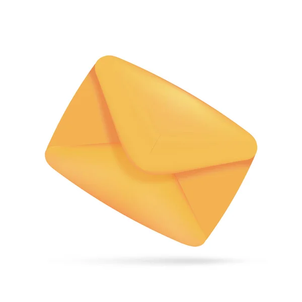 Envelope Amarelo Concepção Correio Electrónico Comunicação Online — Vetor de Stock