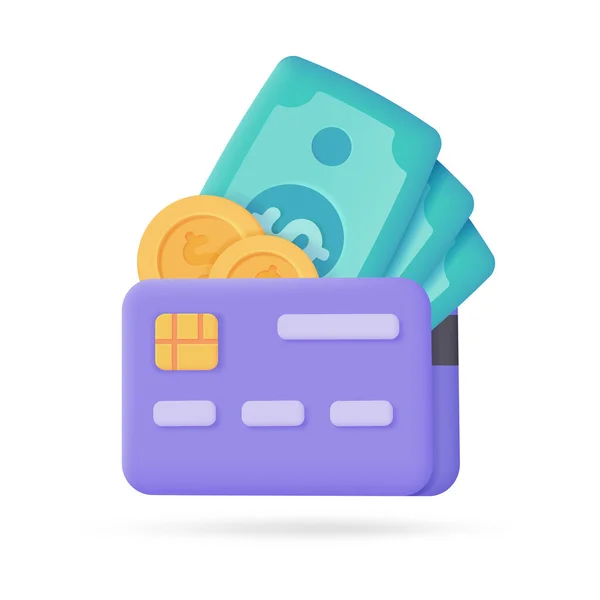 Credit Card Icon Online Payment Cashless Society Secure Payment Credit — Stock Vector