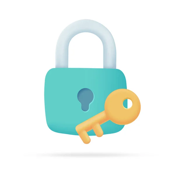 Padlock Icon Security Concept Password Money Protection Crooks Illustration — Stock Vector