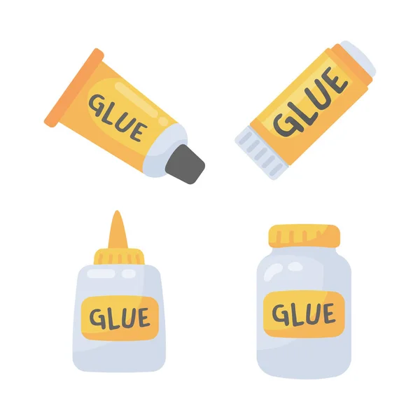 Sticky Glue Attaching Paper Glue Stick Educational Craft Supplies Kids — Stock Vector