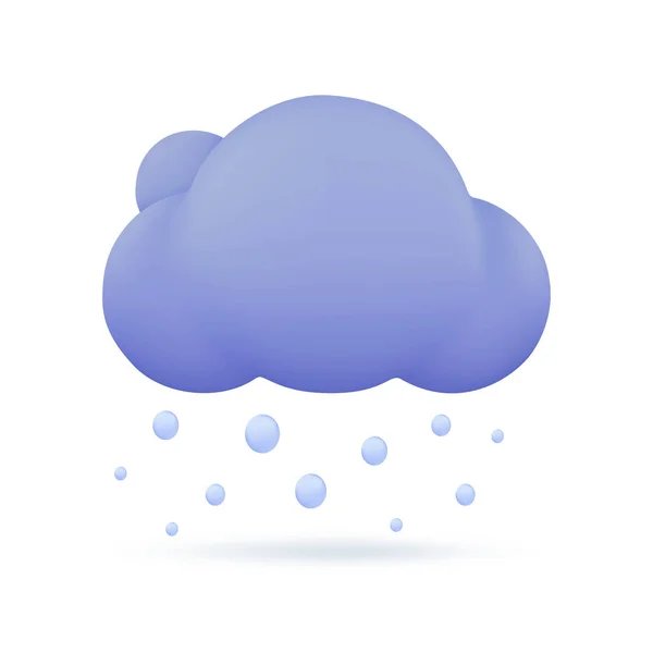 Previsioni Meteo Icone Nuvola Nera Con Tuono Una Tempesta Pioggia — Vettoriale Stock