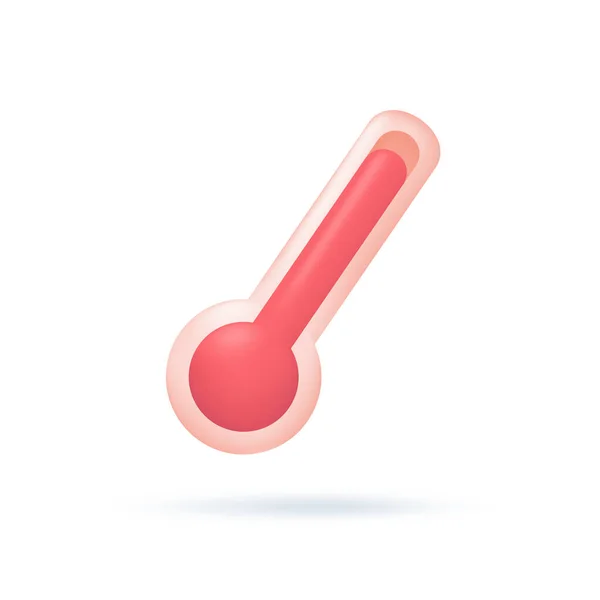 Θερμόμετρο Εικονίδιο Δείχνει Θερμότητα Του Καιρού Κατά Διάρκεια Μιας Ηλιόλουστης — Διανυσματικό Αρχείο