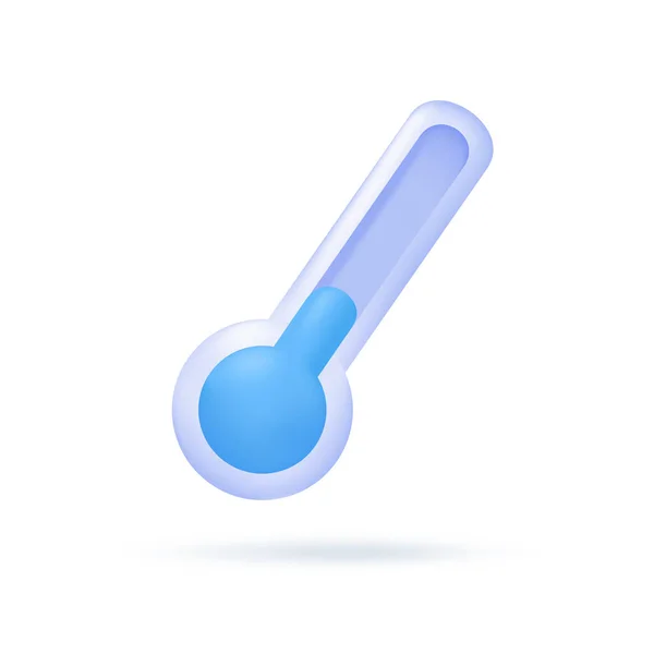 Ícone Legal Medidor Temperatura Informa Frieza Tempo Noite Ilustração — Vetor de Stock