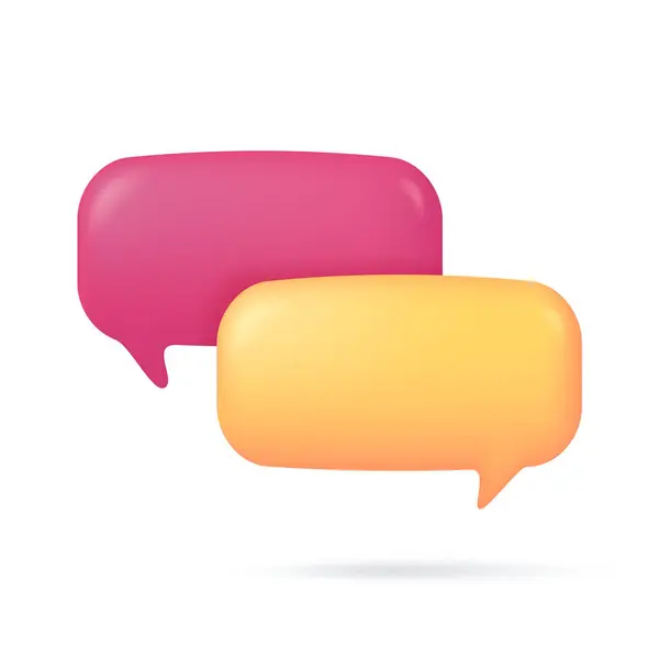 Sprechblasen Social Media Chat Nachrichtenbox Dialog Unterzeichnen — Stockvektor
