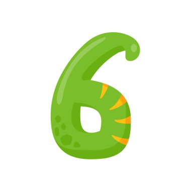 Dinozor Alfabesi ve Çocuk yuvası çocuklarının doğum günü partisi için Numbers Illustration