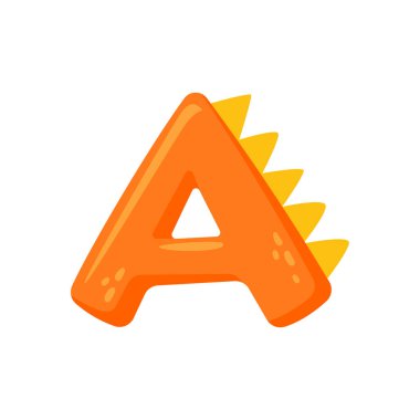 Dinozor Alfabesi ve Çocuk yuvası çocuklarının doğum günü partisi için Numbers Illustration