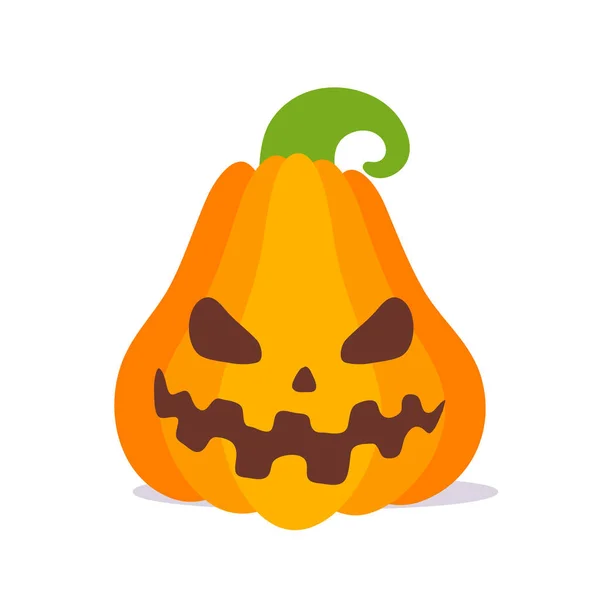 Karikatura Dýně Vyřezávaný Duch Tvář Halloween Party Noc Hrůzy — Stockový vektor