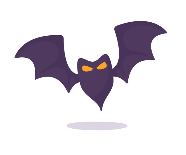 Vampirfledermaus Cartoon Beängstigend Geisterfledermaus Blut Halloween — Stockvektor