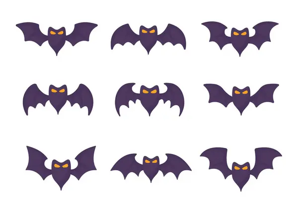 Vampyrfladdermus Tecknad Läskig Spökfladdermus Blod Halloween — Stock vektor