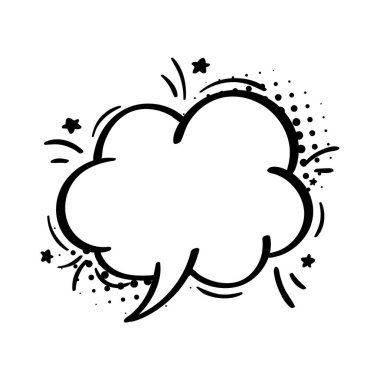 Komik konuşma baloncukları. Yarım tonlu gölgeler üzerine komik diyaloglar. Noktalar. Komik sohbet bağırıyor.