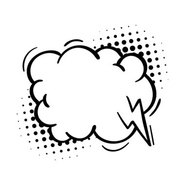Komik konuşma baloncukları. Yarım tonlu gölgeler üzerine komik diyaloglar. Noktalar. Komik sohbet bağırıyor.