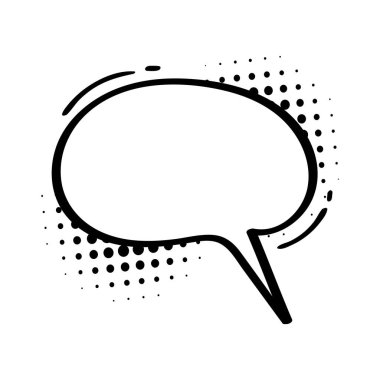 Komik konuşma baloncukları. Yarım tonlu gölgeler üzerine komik diyaloglar. Noktalar. Komik sohbet bağırıyor.