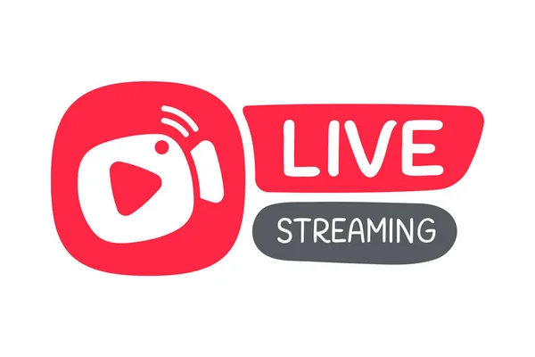 Ζωντανή Μετάδοση Εικονίδιο Streaming Βίντεο Online Συνάντηση — Διανυσματικό Αρχείο