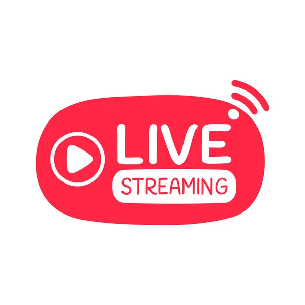 Sociala Medier Live Sändning Ikon Streaming Video Online Möte — Stock vektor