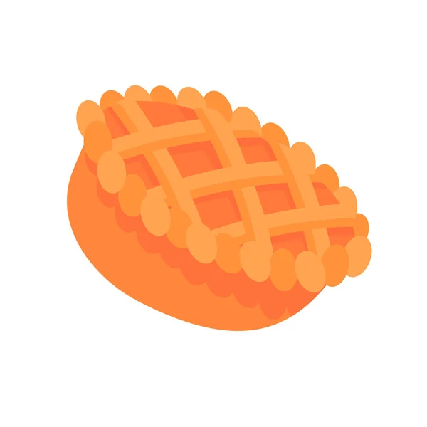 Гарбузовий Пиріг Збитими Топ Солодкою Їжею Дня Подяки — стоковий вектор